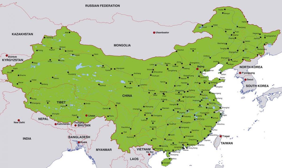 Cina città mappa