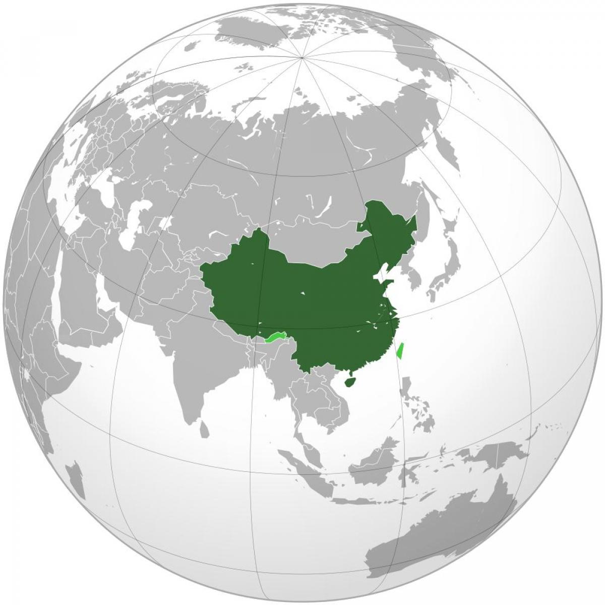 Cina mappa del mondo
