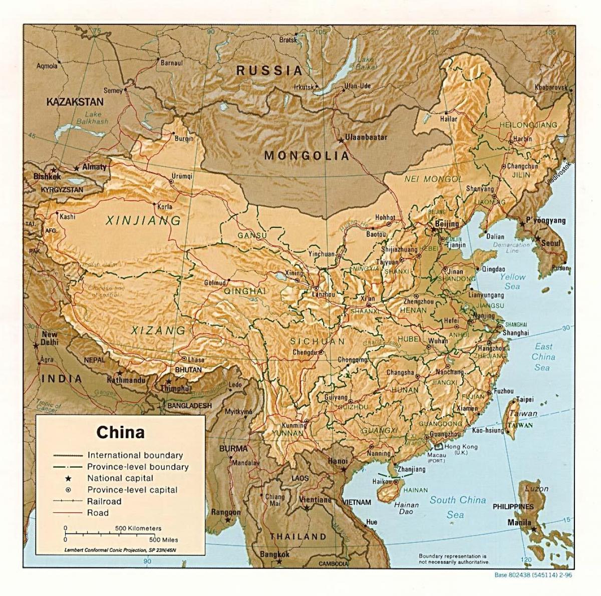 terreno mappa di Cina