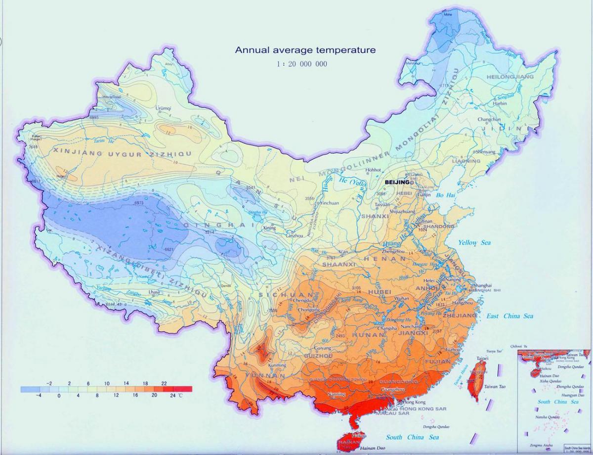 mappa meteo Cina
