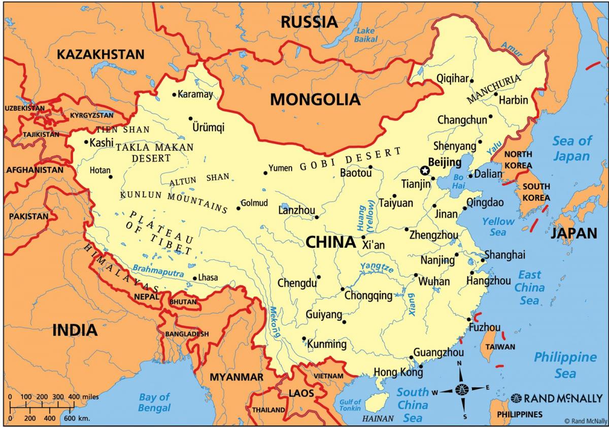 Cina mappa politica
