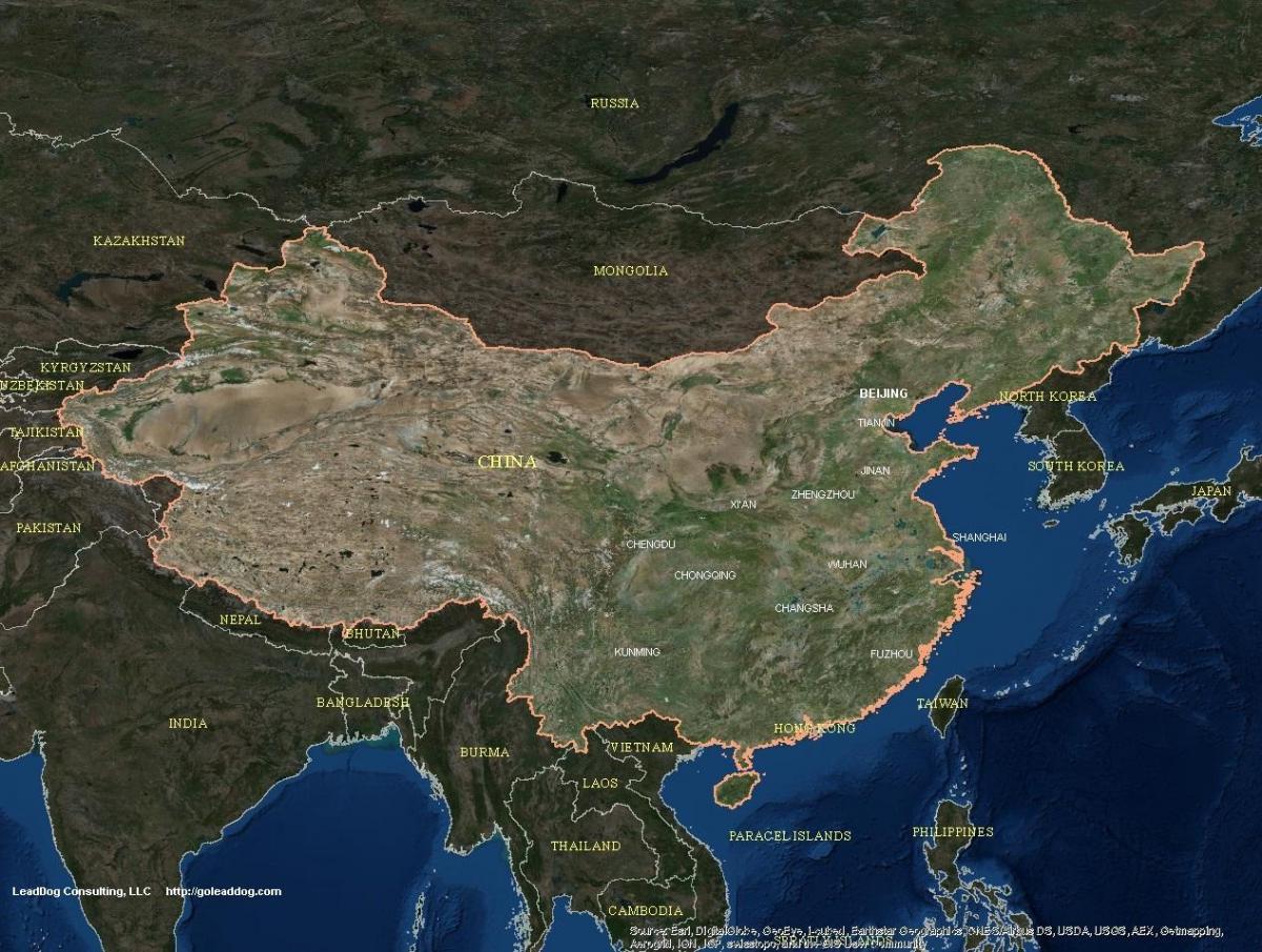 Cina mappa satellitare