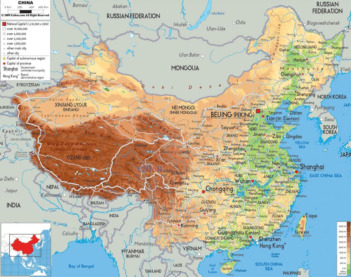 mappa di Cina