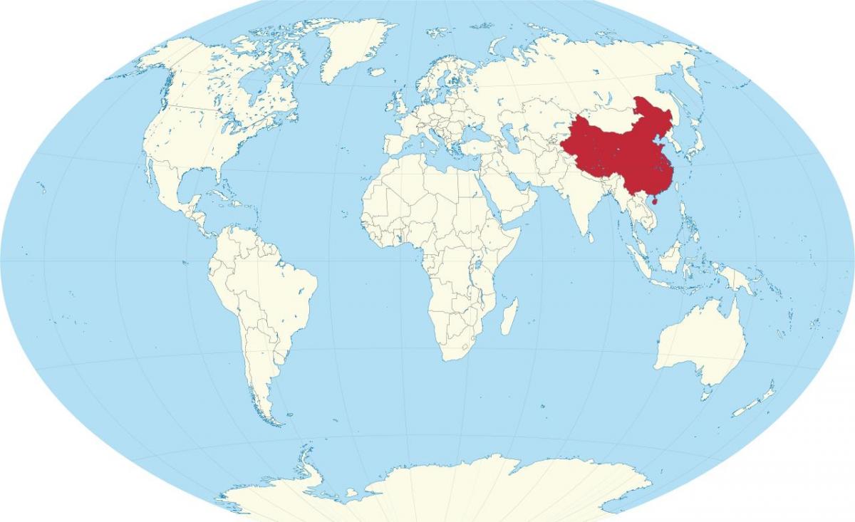 Cina nella mappa del mondo
