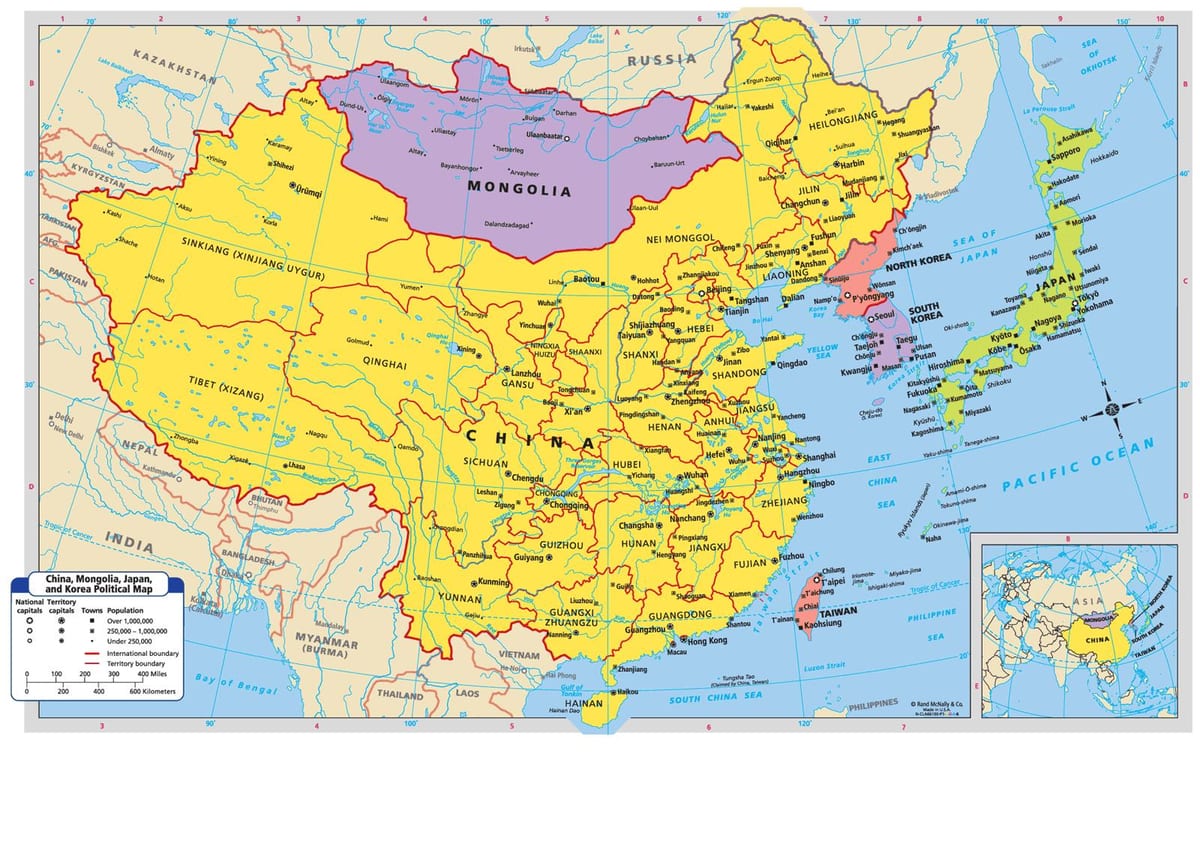 mappa di Cina
