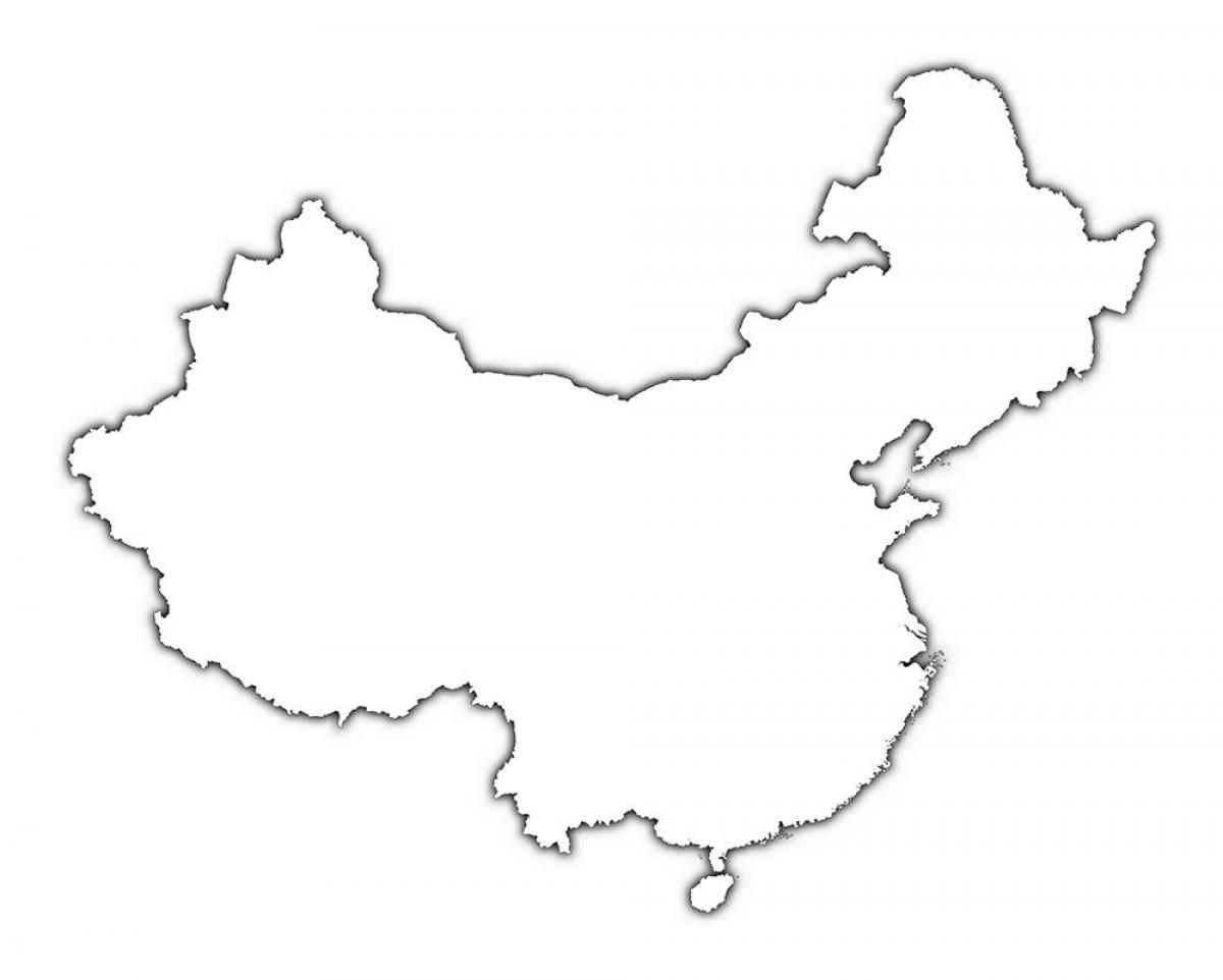 contorno mappa di Cina