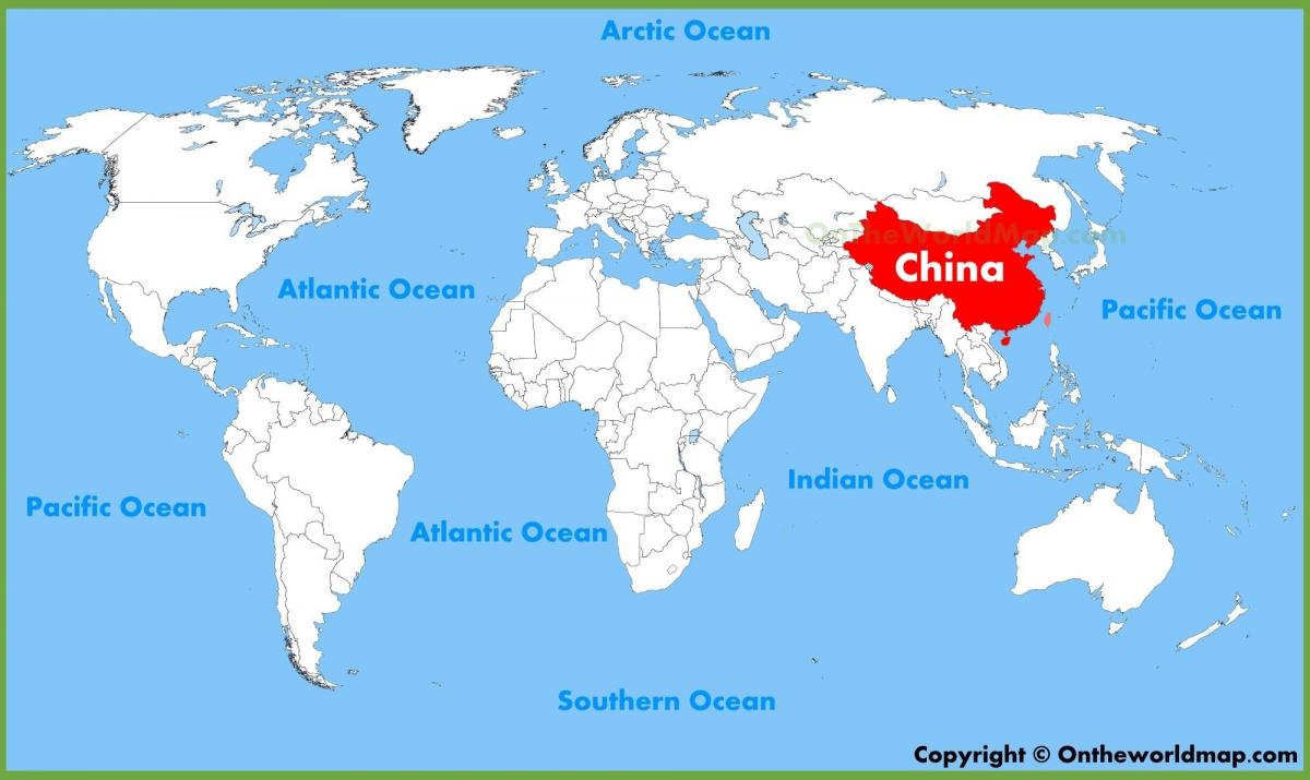 mondo mappa di Cina