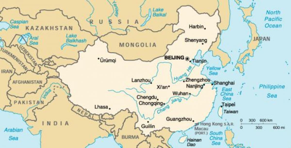 antica mappa di Cina