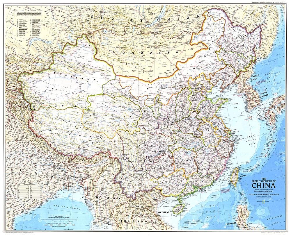 mappa della repubblica di Cina