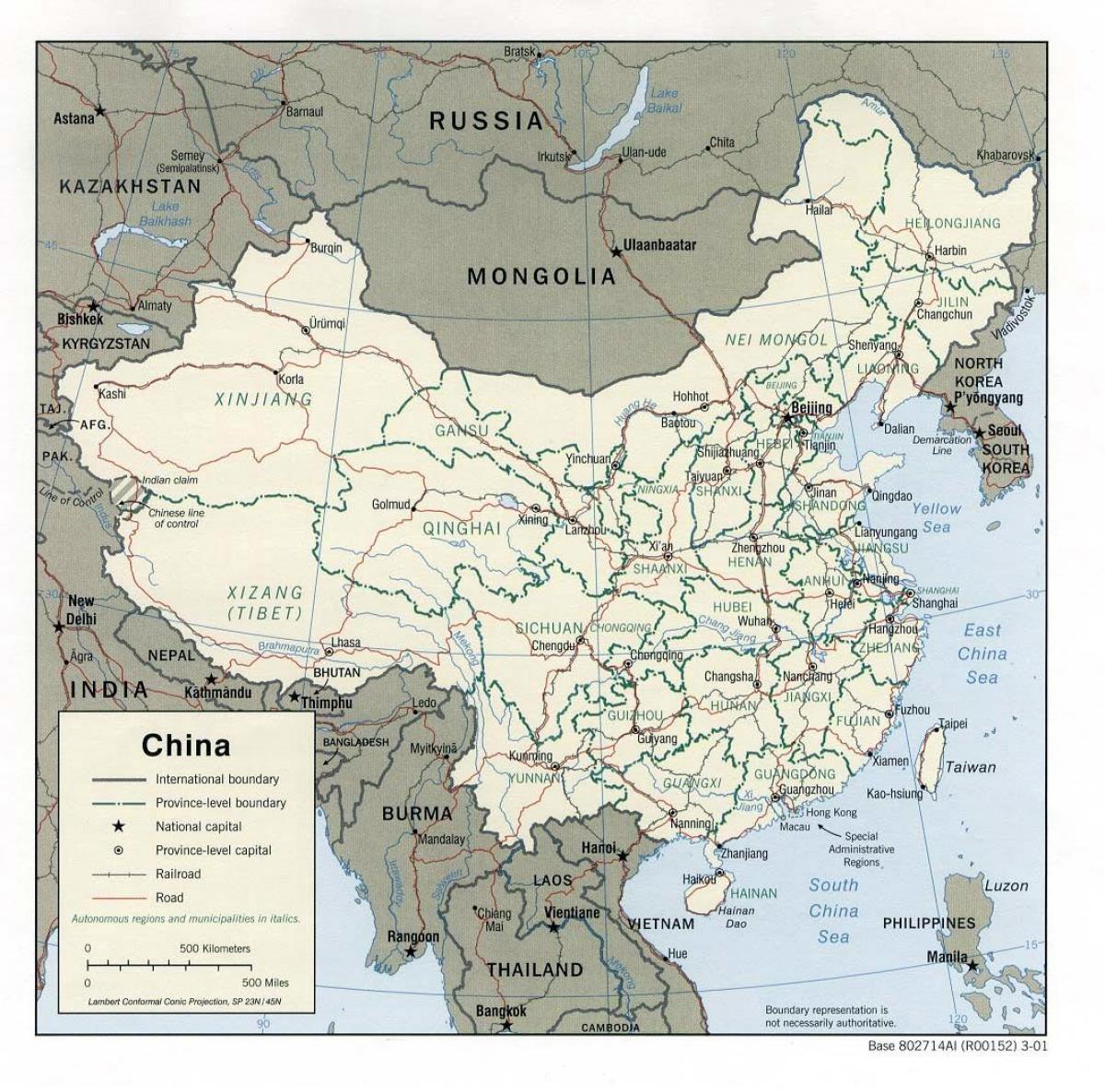 Cina mappa stampabile