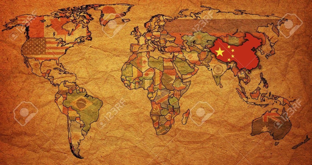 Cina vecchia mappa