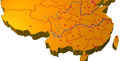 Cina mappa in 3d