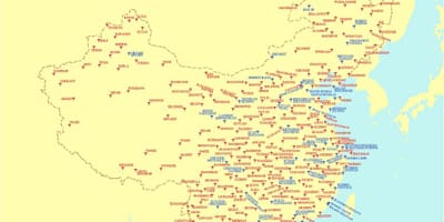 Cina aeroporti mappa