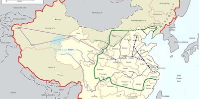 Mappa di Cina grand canal