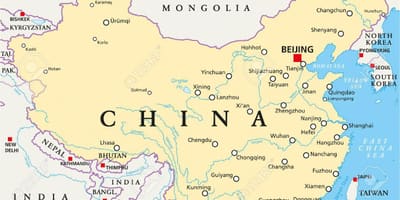 Cina capitale mappa