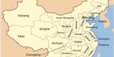 App mappa di Cina