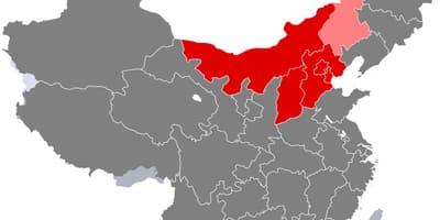 Mappa della Cina del nord
