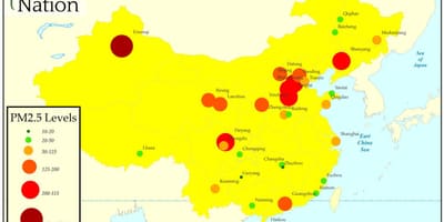 Inquinamento mappa di Cina