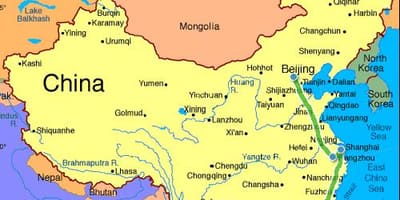 Cina mappa