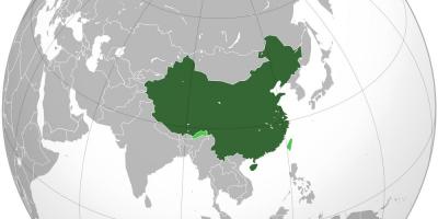 Cina mappa del mondo