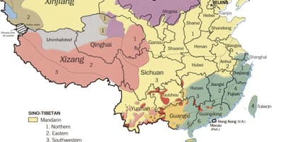 Mappa di lingua Cinese