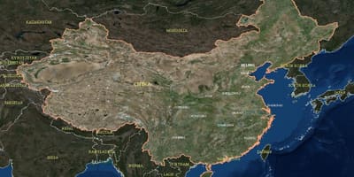 Cina mappa satellitare
