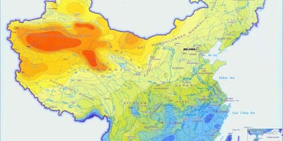 Cina pioggia mappa