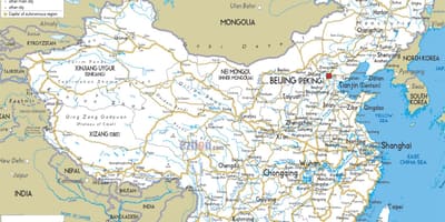 Cina mappa delle strade