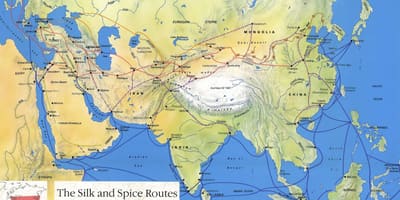 Via della seta della Cina mappa