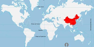 Cinese mappa del mondo
