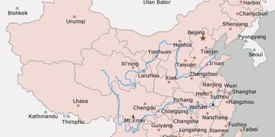 Mappa Cina città