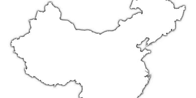 Contorno mappa di Cina