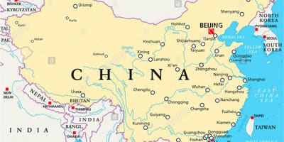 Mappa della Cina fiumi