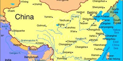 Cina mappa