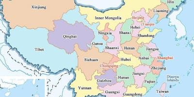 Mappa di Cina