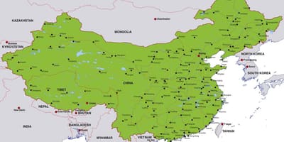 Cina mappa della città