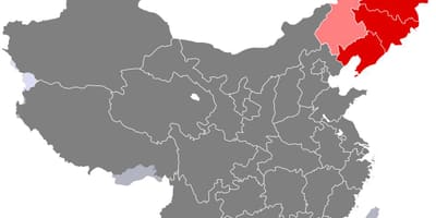 Nord-est della Cina mappa