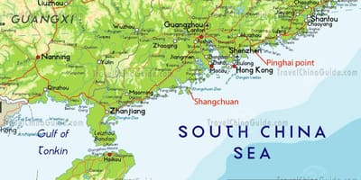 Cina sud mappa