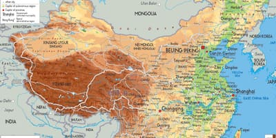 Cina in mappa