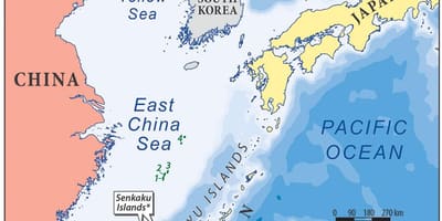Mappa del mar Cinese orientale