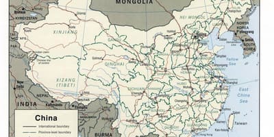 Cina mappa stampabile
